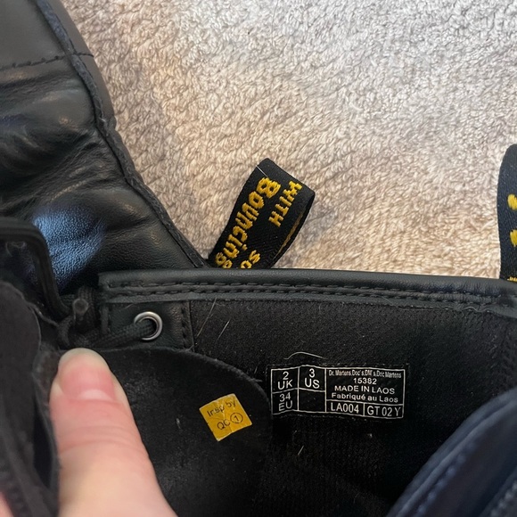 Girls' Big Kids' Dr. Martens 1460 Softy T Leather Lace-Up Boots US 3 UK 2 - Picture 4 of 5